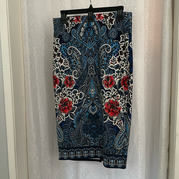 ECI STRETCH BOHO PENCIL SKIRT Sz:S - Picture 1 of 10